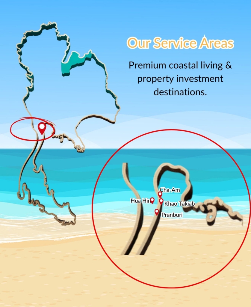 Hua Hin • Khao Takiab • Pranburi • Cha-Am Premium coastal living & property investment destinations.